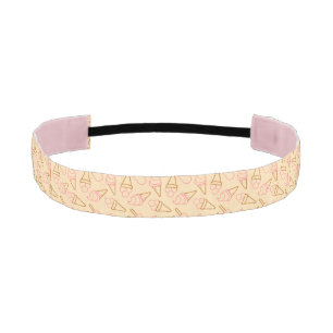 かわいい夏の食べ物のアイスクリームの輪郭 アスレチックヘッドバンド