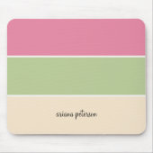 かわいい夏ストライプの文字とスクリプト名 マウスパッド (正面)