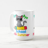 かわいい夏休みのイラスト コーヒーマグカップ (正面左)