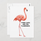 かわいい夏感動的ピンクのフラミンゴ ポストカード (正面/裏面)