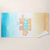 かわいい夏 ビーチタオル (正面)