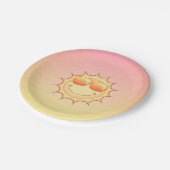 かわいい夕日 ペーパープレート (アングル)