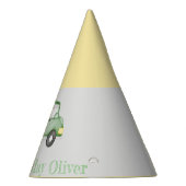 かわいい夕暮れグリーンANY AGE誕生日パーティー パーティーハット (右)