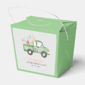 かわいい夕暮れグリーンANY AGE誕生日パーティー フェイバーボックス (裏面サイド)