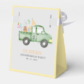 かわいい夕暮れグリーンANY AGE誕生日パーティー フェイバーボックス (裏面サイド)