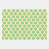 かわいい夕暮れグリーンANY AGE誕生日パーティー ラッピングペーパーシート (正面3)