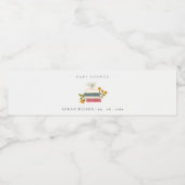 かわいい夕暮れ積みストーリーブックフローラ赤ちゃんシャワー ペットボトルラベル (シングルラベル)