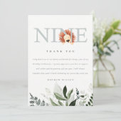 かわいい夕暮れ青ライオンの葉の第9位誕生日 サンキューカード (スタンド正面)