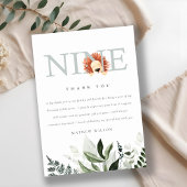 かわいい夕暮れ青ライオンの葉の第9位誕生日 サンキューカード