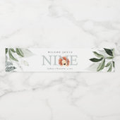 かわいい夕暮れ青ライオンの葉の第9位誕生日 ペットボトルラベル (シングルラベル)