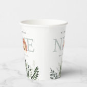 かわいい夕暮れ青ライオンの葉の第9位誕生日 紙コップ (右)