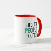 かわいい外の内向きギャグ マグカップ (正面右)