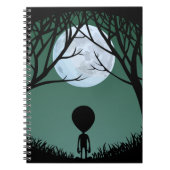 かわいい外国のノートとジャーナルエイリアンの本 ノートブック (正面)