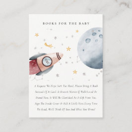 かわいい外空間の赤ちゃんシャワー用の星空の本 エンクロージャーカード