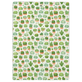 かわいい多肉植物のシームレスパターン クリップボード (裏面)