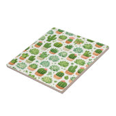 かわいい多肉植物のシームレスパターン タイル (側面)