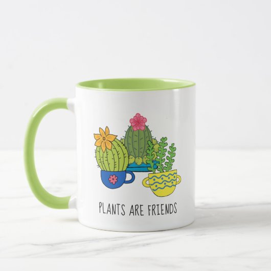かわいい多肉植物のマグカップ マグカップ (左)