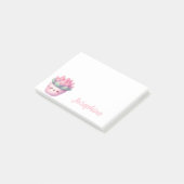 かわいい多肉植物の鉢 カスタマイズされた女の子の名前 ポストイット (アングル)