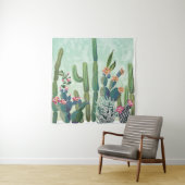 かわいい多肉植物:ヴィンテージなハスのパターン タペストリー (インサイチュ)