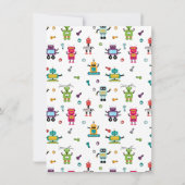 かわいい多色ロボット 子供 ロボット オーダーメイド名 サンキューカード (裏面)