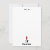 かわいい多色ロボット 子供 ロボット オーダーメイド名 サンキューカード (正面)