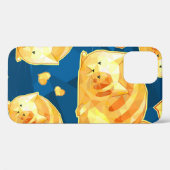 かわいい多角形の猫を使ったシームレスなパターン。 Case-Mate iPhoneケース (裏面 (横))