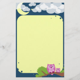 かわいい夜型の人の文房具 便箋