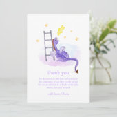 かわいい夢のおとぎ話ドラゴンスターベビーシャワー サンキューカード (スタンド正面)