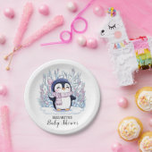 かわいい夢のペンギン赤ちゃんシャワー ペーパープレート (パーティー)