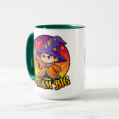 かわいい夢を大きく魔法使いコーヒーマグ マグカップ (正面左)