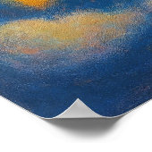 かわいい夢見る夜空 - パステル画スタイル ポスター (角)