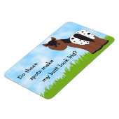 かわいい大お尻アプリピーブランケットアパロオサホースユーモア マグネット (左側)