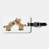 かわいい大きなテートカートハイエナスの荷物タグ ラゲッジタグ (正面横)