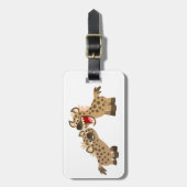 かわいい大きなテートカートハイエナスの荷物タグ ラゲッジタグ (正面縦)