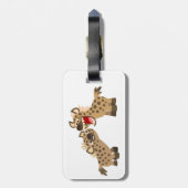 かわいい大きなテートカートハイエナスの荷物タグ ラゲッジタグ (裏面縦)