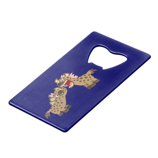 かわいい大きなテートカートハイエナスボトルオープナー クレジットカード栓抜き (正面アングル)