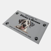 かわいい大きなドッグの写真 ドアマット (アングル)