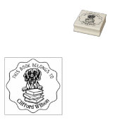 かわいい大きなドッグブック ラバースタンプ (押印)