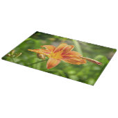 かわいい大きなユリの花の写真 カッティングボード (角)
