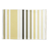 かわいい大きな柔らストライプかな黄色のパターン名 枕カバー (裏面)