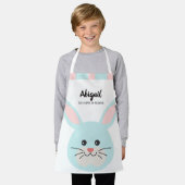 かわいい大きな漫画バニー動物園の飼育員 エプロン (着用した状態)