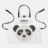 かわいい大きな漫画パンダ動物園の飼育員 エプロン (正面)