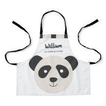 かわいい大きな漫画パンダ動物園の飼育員