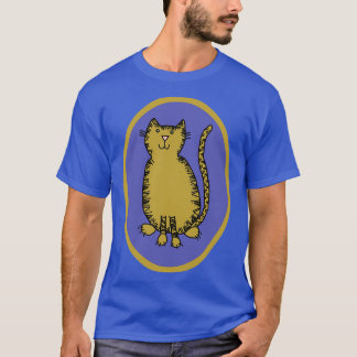 かわいい大きな猫年の虎の楕円形 Tシャツ