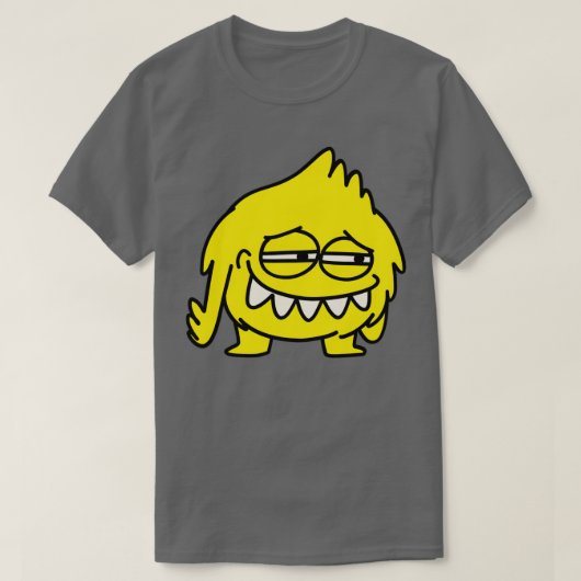 かわいい大きな疑問の黄色いモンスター2 Tシャツ (デザイン正面)