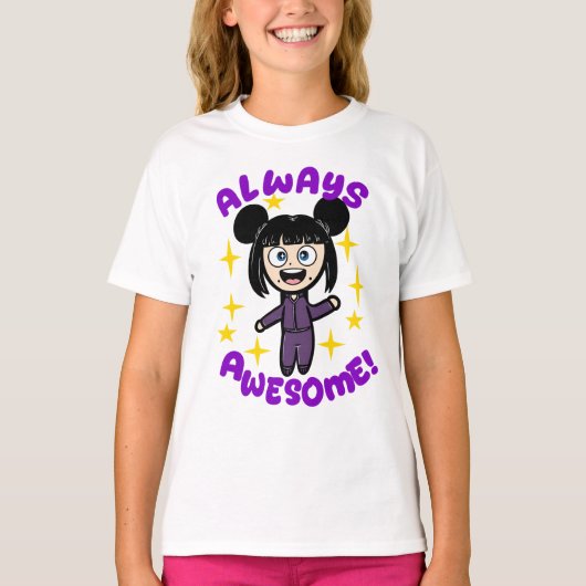 かわいい大きな目のキャラクターTシャツ Tシャツ (正面)