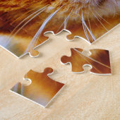 かわいい大きな目のジンジャー猫 ジグソーパズル (側面)