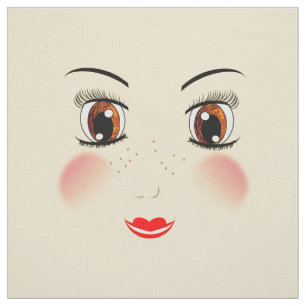 かわいい大きな目のラグドール顔 ファブリック