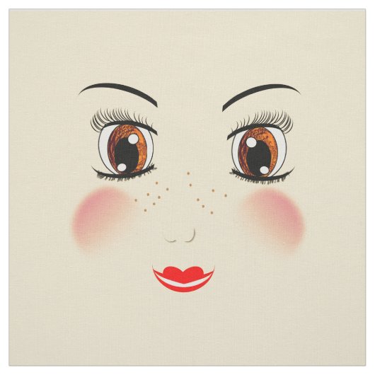 かわいい大きな目のラグドール顔 ファブリック (見本)