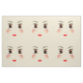 かわいい大きな目のラグドール顔 ファブリック (ファットクウォーター)